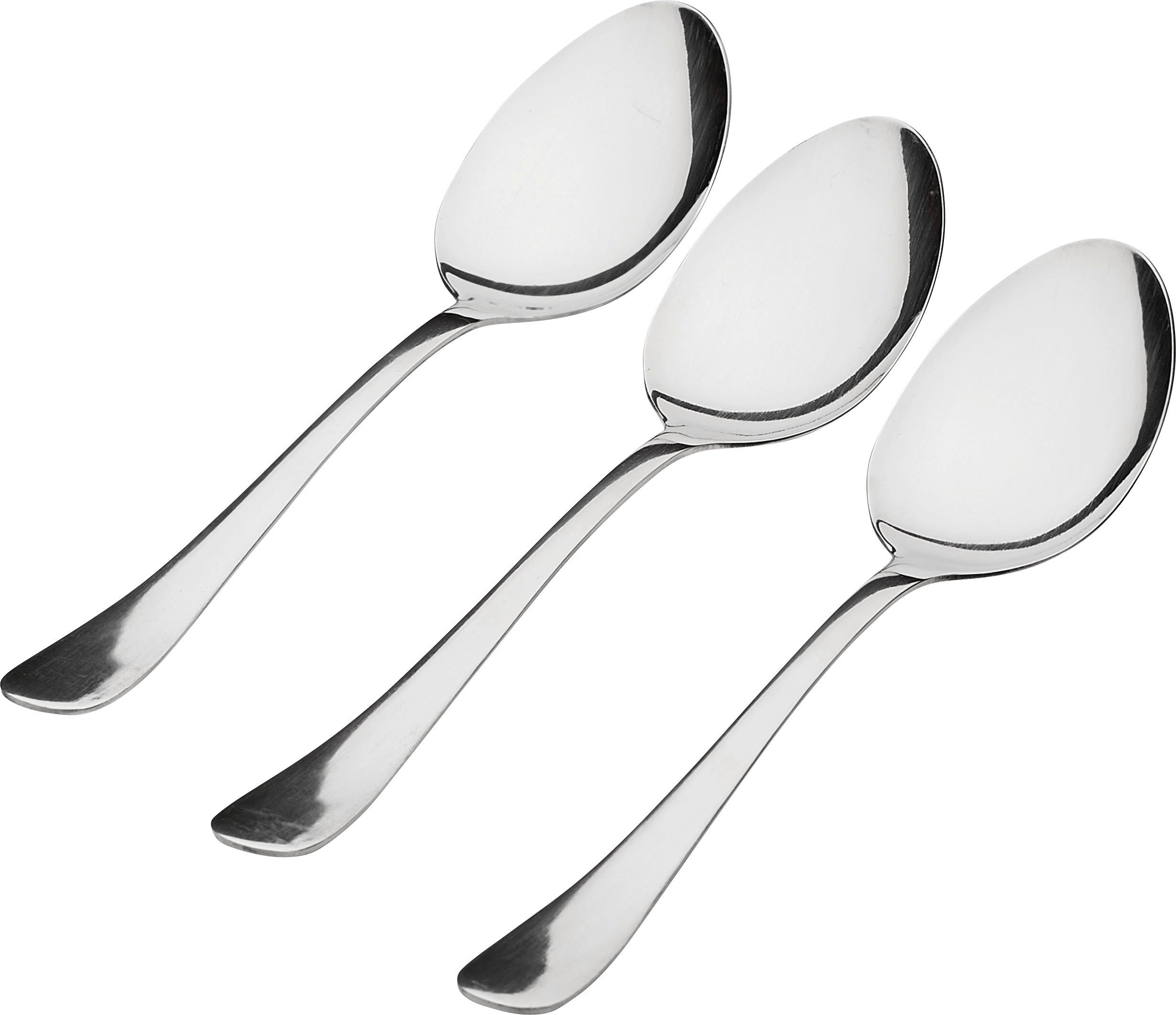 ŽLIČICA ZA KAVU, 3 KOM Opal 3-pack - srebrne boje, Konvencionalno, metal - Justinus