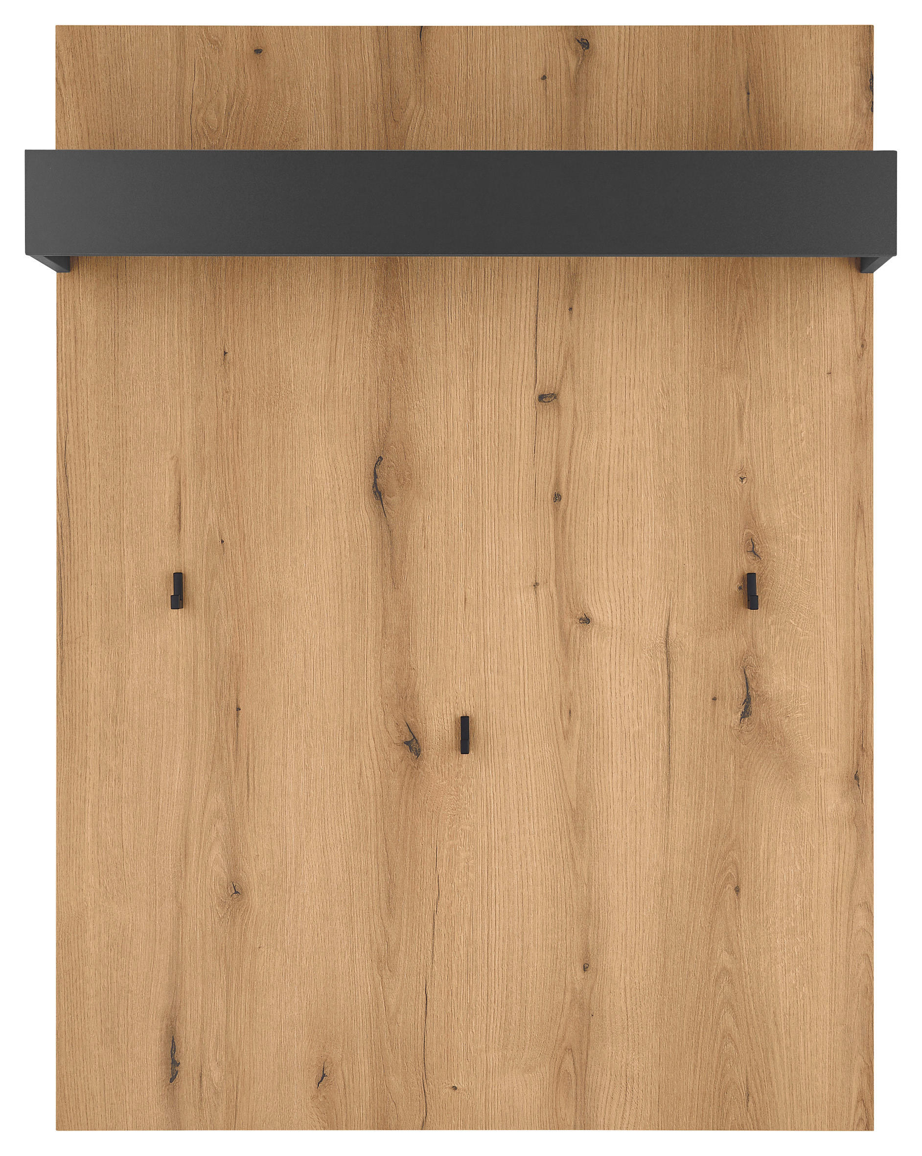 GARDEROBENPANEEL  in 100/135/25 cm  - Eichefarben/Anthrazit, Design, Holzwerkstoff (100/135/25cm) - Modante