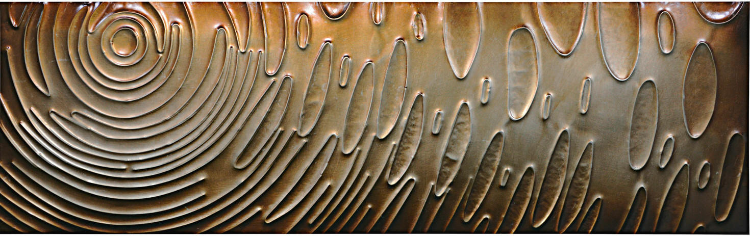 SLIKA NA METALU 180/55 cm - zlatna, Trendi, metal (180/55cm) - Monee
