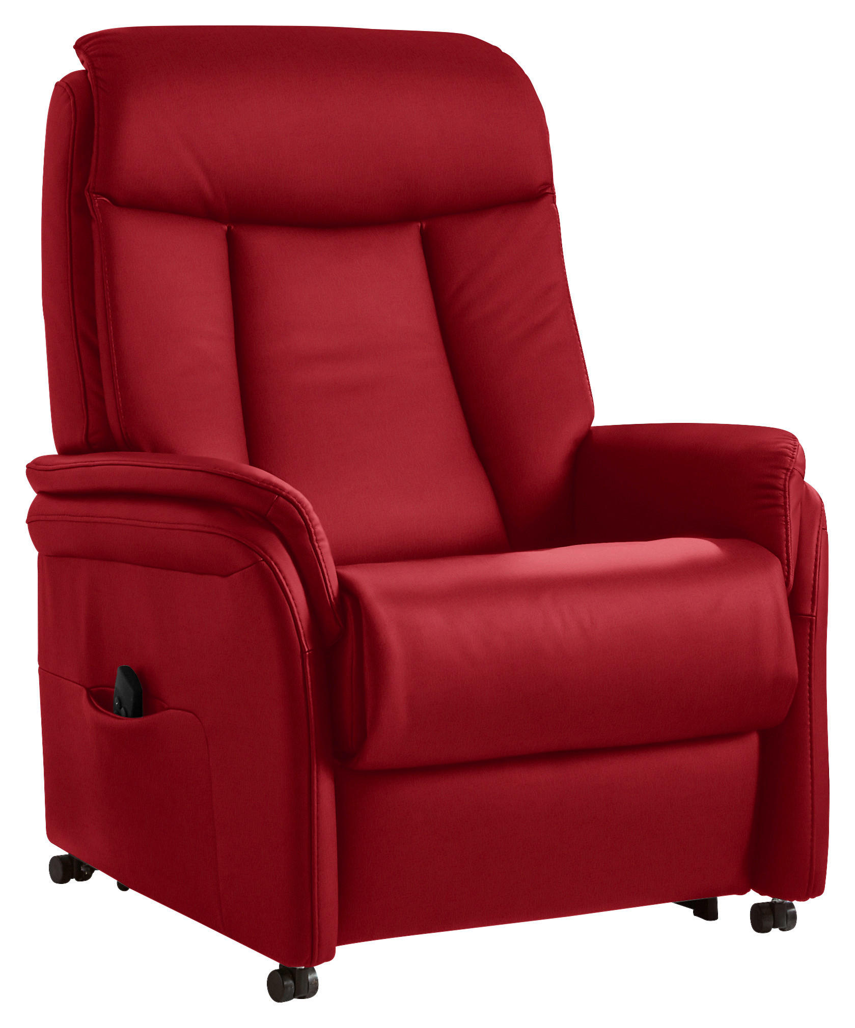 FERNSEHSESSEL in Rot  - Rot, KONVENTIONELL, Leder/Kunststoff (80/107/84cm) - Valdera
