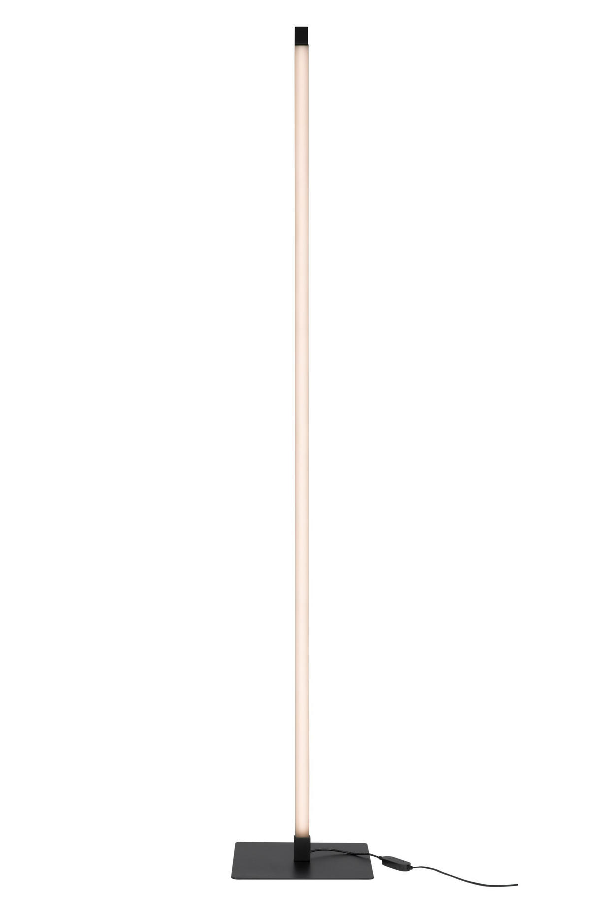 LED ÁLLÓLÁMPA - fekete/fehér, Lifestyle, műanyag/fém (24,5/148/24,5cm) - Novel