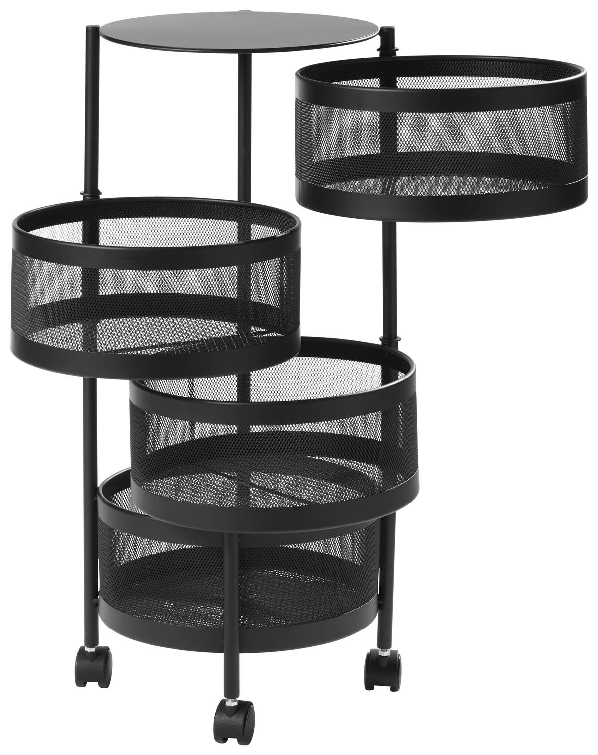 ALLZWECKWAGEN Schwarz  - Schwarz, Design, Kunststoff/Metall (33,5/76cm) - Homeware Profession.