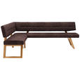 ECKBANK 155/215 cm  in Braun  - Eichefarben/Braun, KONVENTIONELL, Holz/Textil (155/215cm) - Dieter Knoll