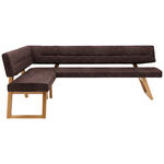 ECKBANK 155/225 cm  in Braun  - Eichefarben/Braun, KONVENTIONELL, Holz/Textil (155/225cm) - Dieter Knoll