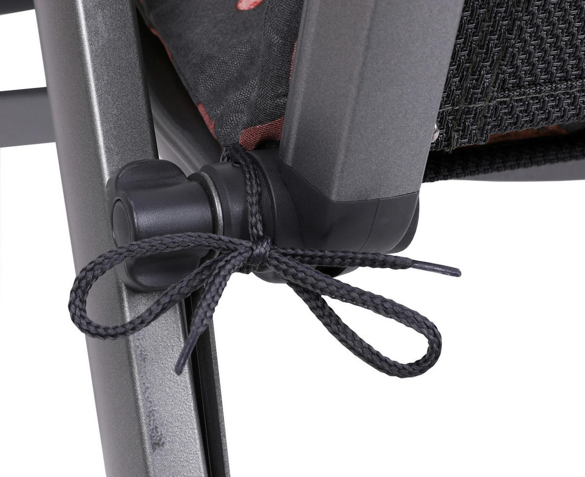 SZÉKPÁRNA antracit, barna, rózsaszín levelek  - barna/rózsaszín, Basics, textil (48/7/118cm) - Ambia Garden