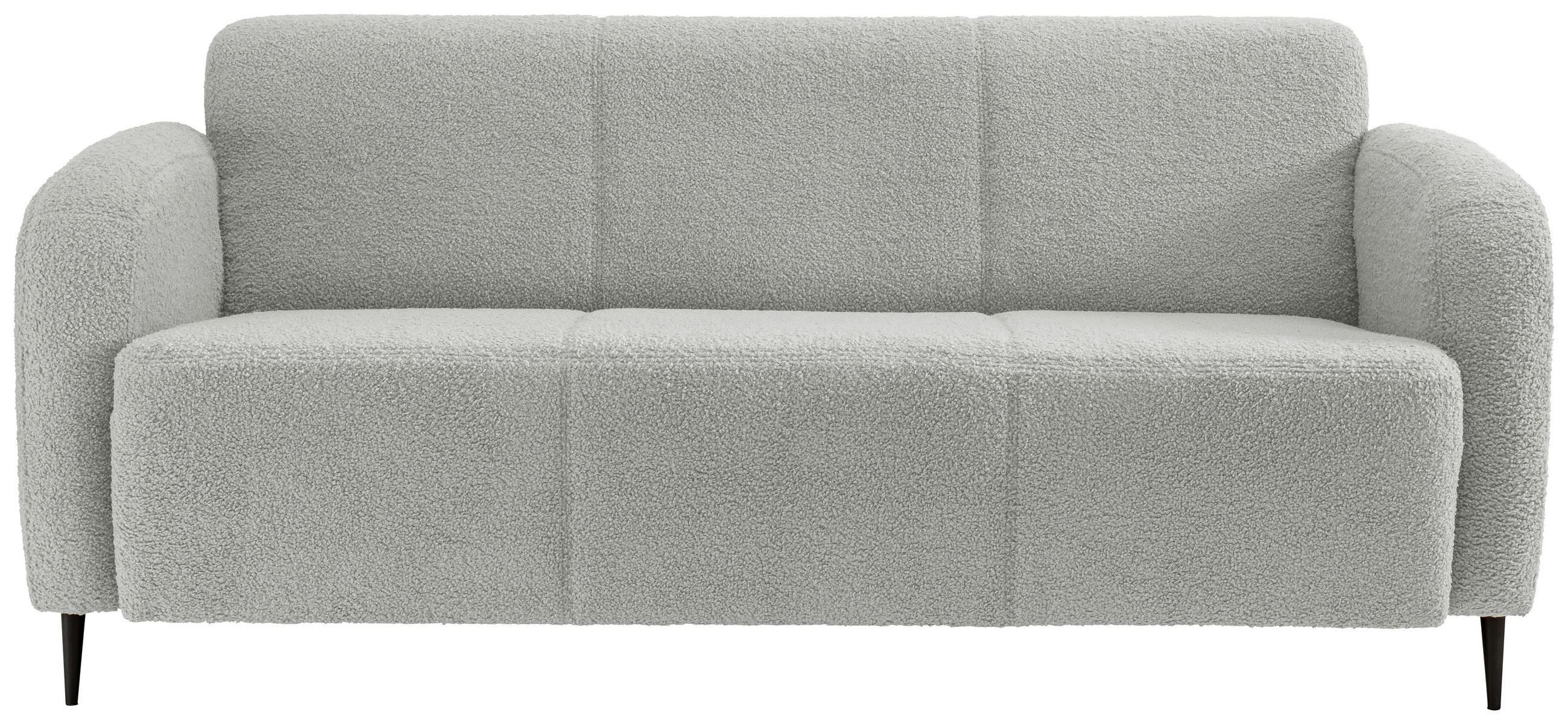 3-Sitzer-Sofa Marone Hellgrau Teddystoff