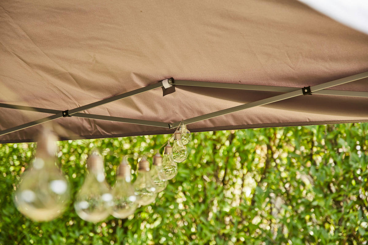 PAVILLON 300/260/300 cm   - Taupe/Grau, KONVENTIONELL, Textil/Metall (300/260/300cm) - Siena Garden