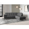 ECKSOFA in Flachgewebe Dunkelgrau  - Dunkelgrau/Schwarz, Modern, Textil/Metall (244/212cm) - Sit & More
