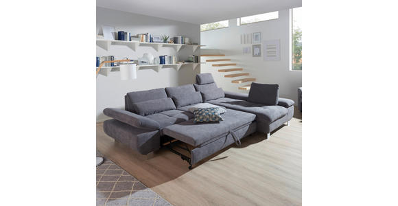 ECKSOFA Hellblau Webstoff  - Alufarben/Hellblau, Design, Textil (203/310cm) - Xora