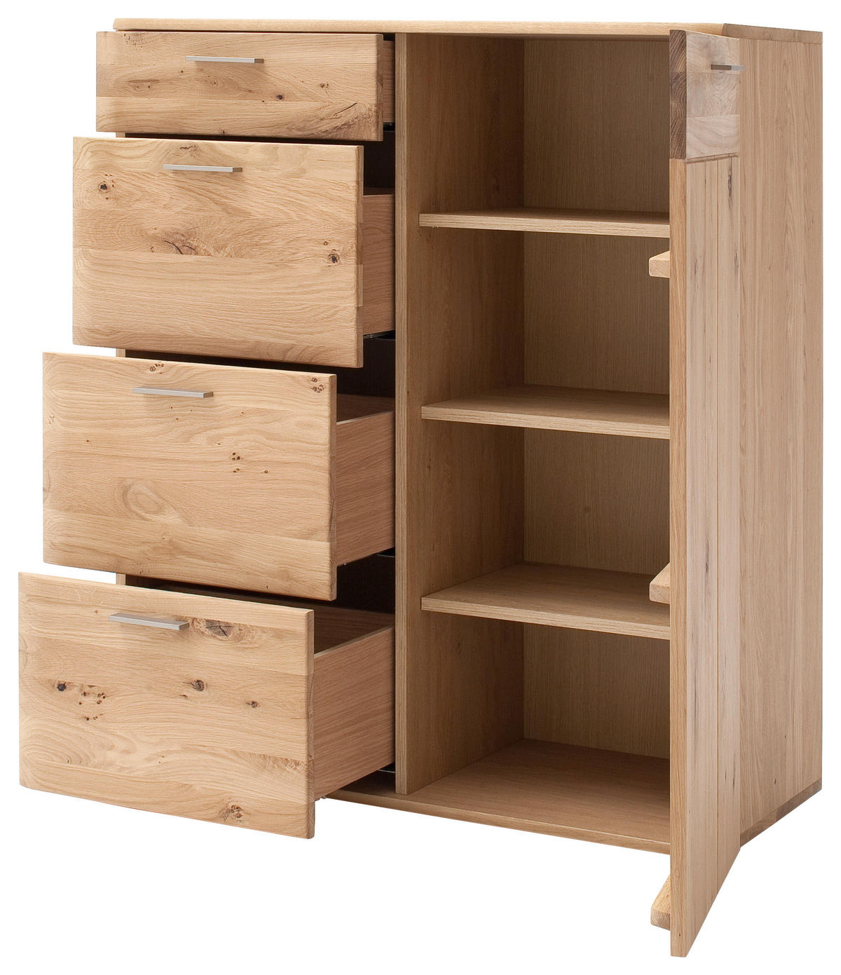 KOMMODE  in 100/118/44 cm  - Eichefarben/Nickelfarben, Natur, Holz/Holzwerkstoff (100/118/44cm)