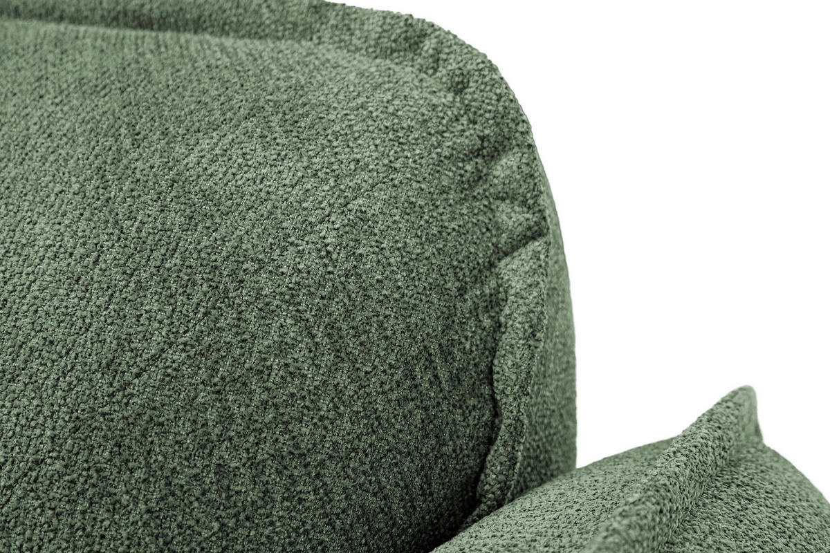 ECKSOFA  Struktur Grün  - Schwarz/Grün, Modern, Kunststoff/Textil (269/184cm) - Trendmanufaktur