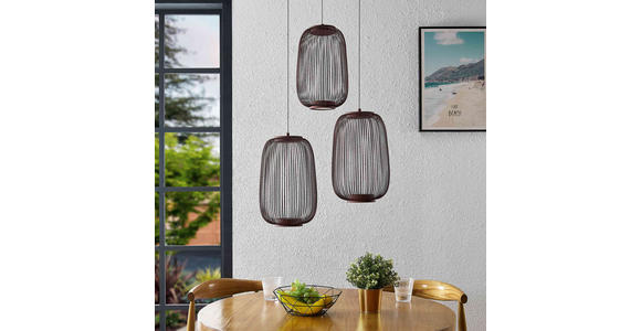 LED-HÄNGELEUCHTE Cage 40/50-150 cm  - Kupferfarben, Design, Kunststoff/Metall (40/50-150cm) - Dieter Knoll