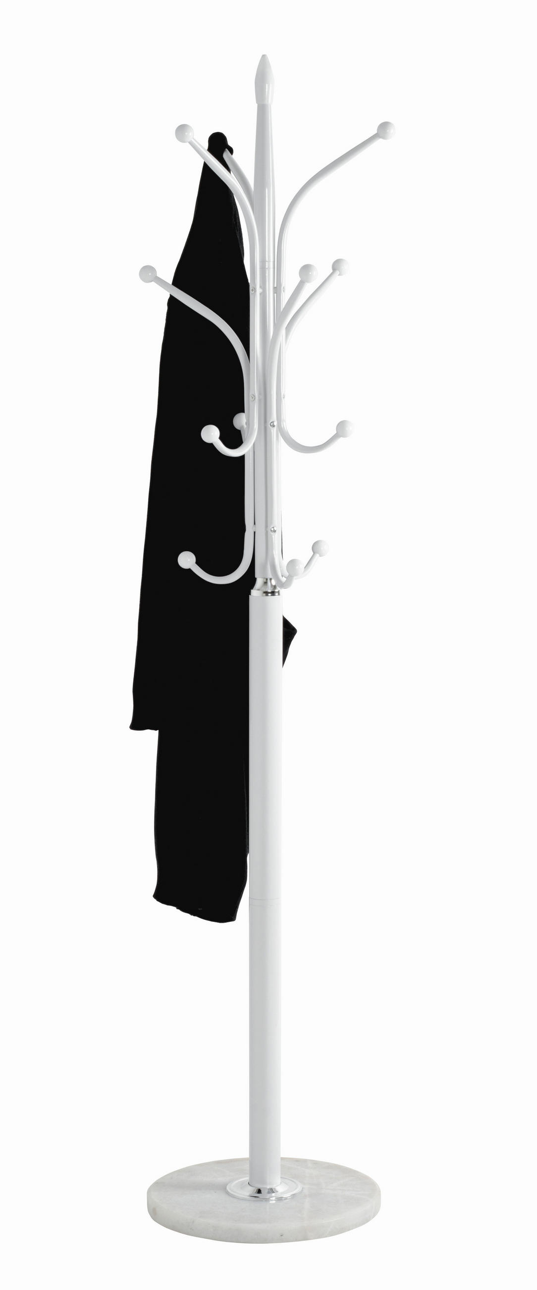 ČIVILUK  bela  metal, kamen  - bela, Dizajnerski, kamen/metal (40/177/40cm) - Carryhome