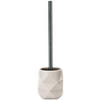 GARNITURA TOALETNE ČETKE  bijela  kamen  Crackle  - bijela/boje aluminija, Design, kamen/plastika (10,6/39cm) - Kleine Wolke