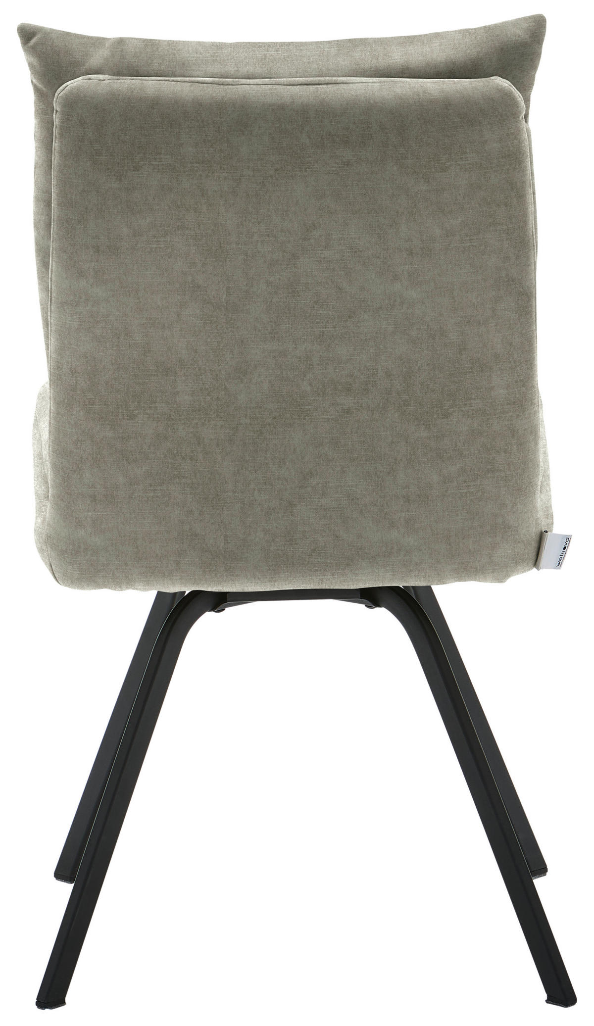 STUHL  in Velours Textil  - Greige/Schwarz, Design, Textil/Metall (50/82/68cm) - Welnova