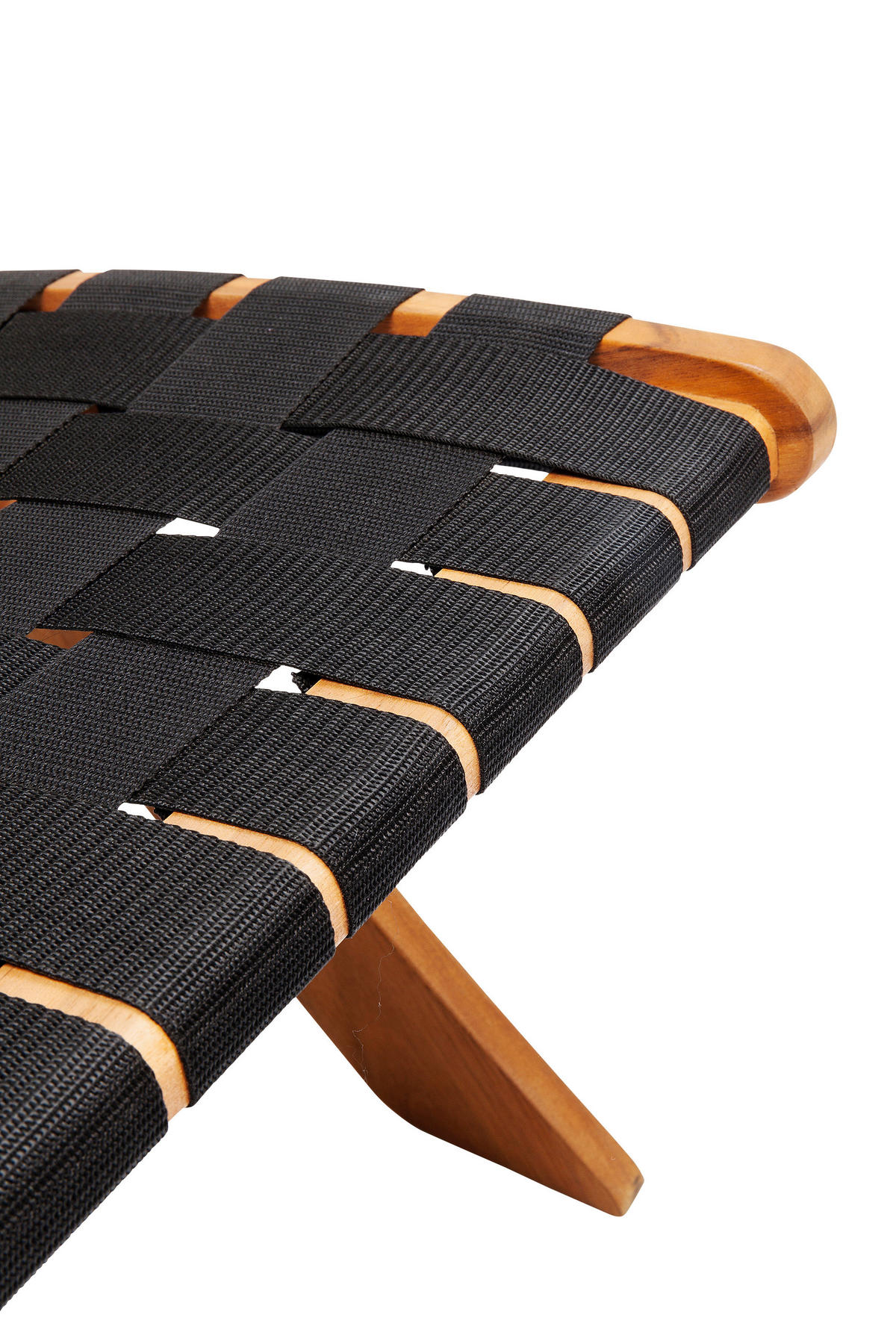 KLAPPSTUHL Textilgeflecht Akazie massiv Schwarz, Akaziefarben  - Schwarz/Akaziefarben, Trend, Holz/Textil (78/72,5/60cm) - Kare-Design