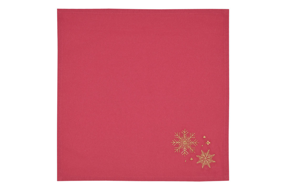 SERVIETA IZ BLAGA  CHRISTMAS  40/40 cm       rdeča  - rdeča, Basics, tekstil (40/40cm)