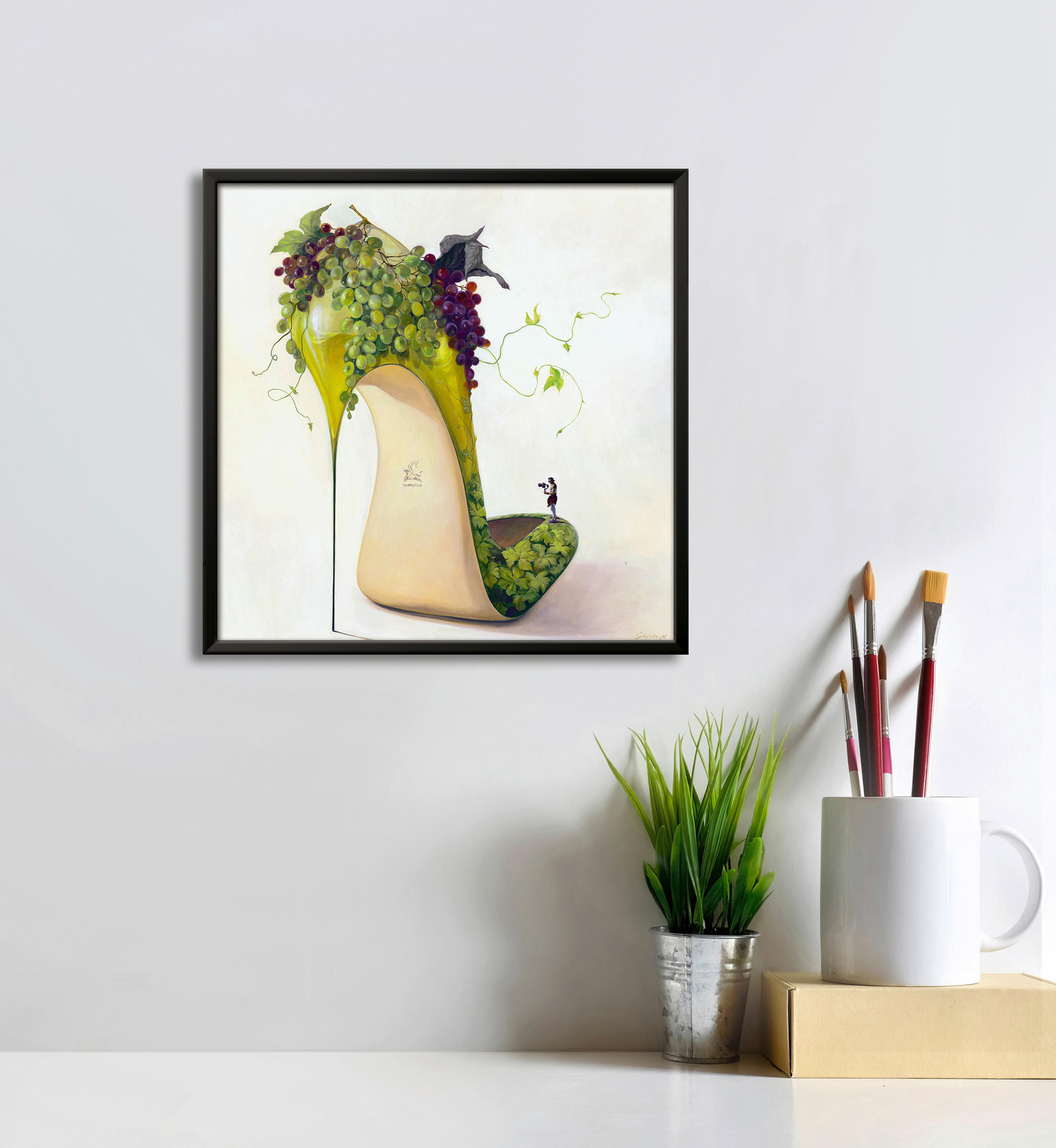 KUNSTDRUCK Frauen 30/30 cm  - Creme/Weiß, Basics, Papier (30/30cm) - Monee