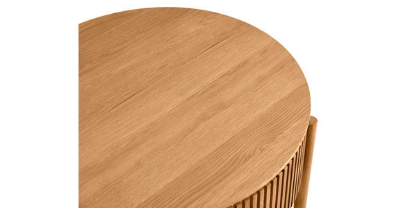 COUCHTISCH Eiche furniert, massiv 75/75/42 cm rund Naturfarben - Eichefarben/Naturfarben, Natur, Holz/Holzwerkstoff (75/75/42cm) - Waldwelt
