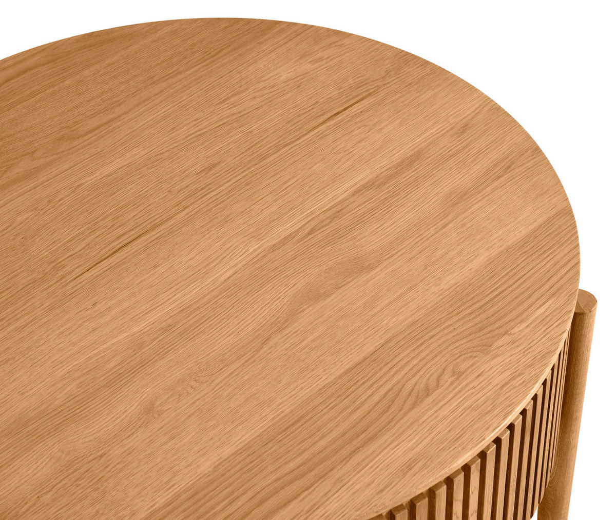 COUCHTISCH Eiche furniert, massiv 75/75/42 cm rund Naturfarben  - Eichefarben/Naturfarben, Natur, Holz/Holzwerkstoff (75/75/42cm) - Waldwelt