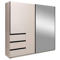 SCHIEBETÜRENSCHRANK 215/205/61,5 cm 2-türig Kaschmir  - Kaschmir/Schwarz, MODERN, Holzwerkstoff/Metall (215/205/61,5cm) - MID.YOU