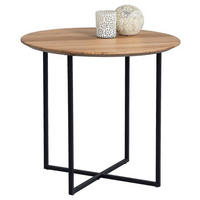 BEISTELLTISCH in Holz, Metall 45/45/46 cm  - Wildeiche/Schwarz, Natur, Holz/Metall (45/45/46cm) - Livetastic