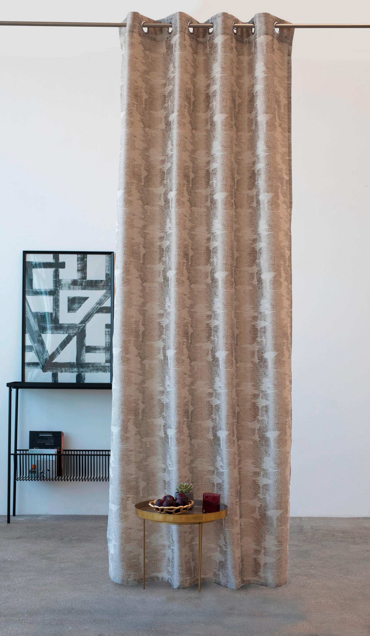 DRAPERIE CONFECțIONATĂ black-out (nu permite trecerea luminii)  - bej, Basics, textil (26.5/43/5cm)