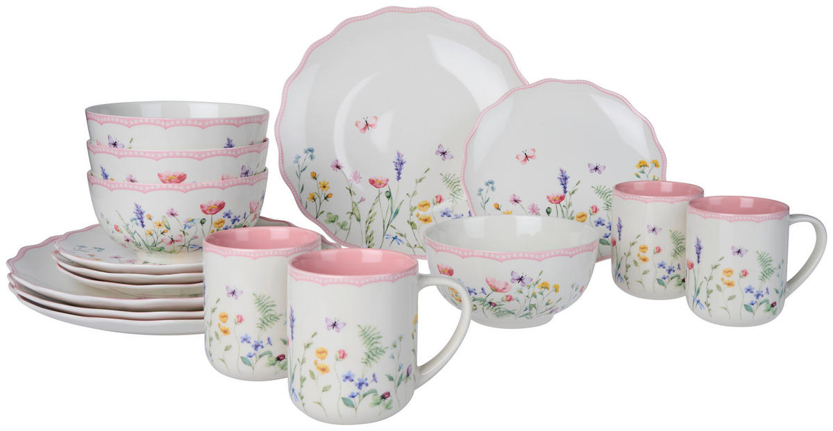 KOMBINOVANÁ SOUPRAVA 16dílné, porcelán (new bone china) keramika  - vícebarevná, Lifestyle, keramika - Landscape