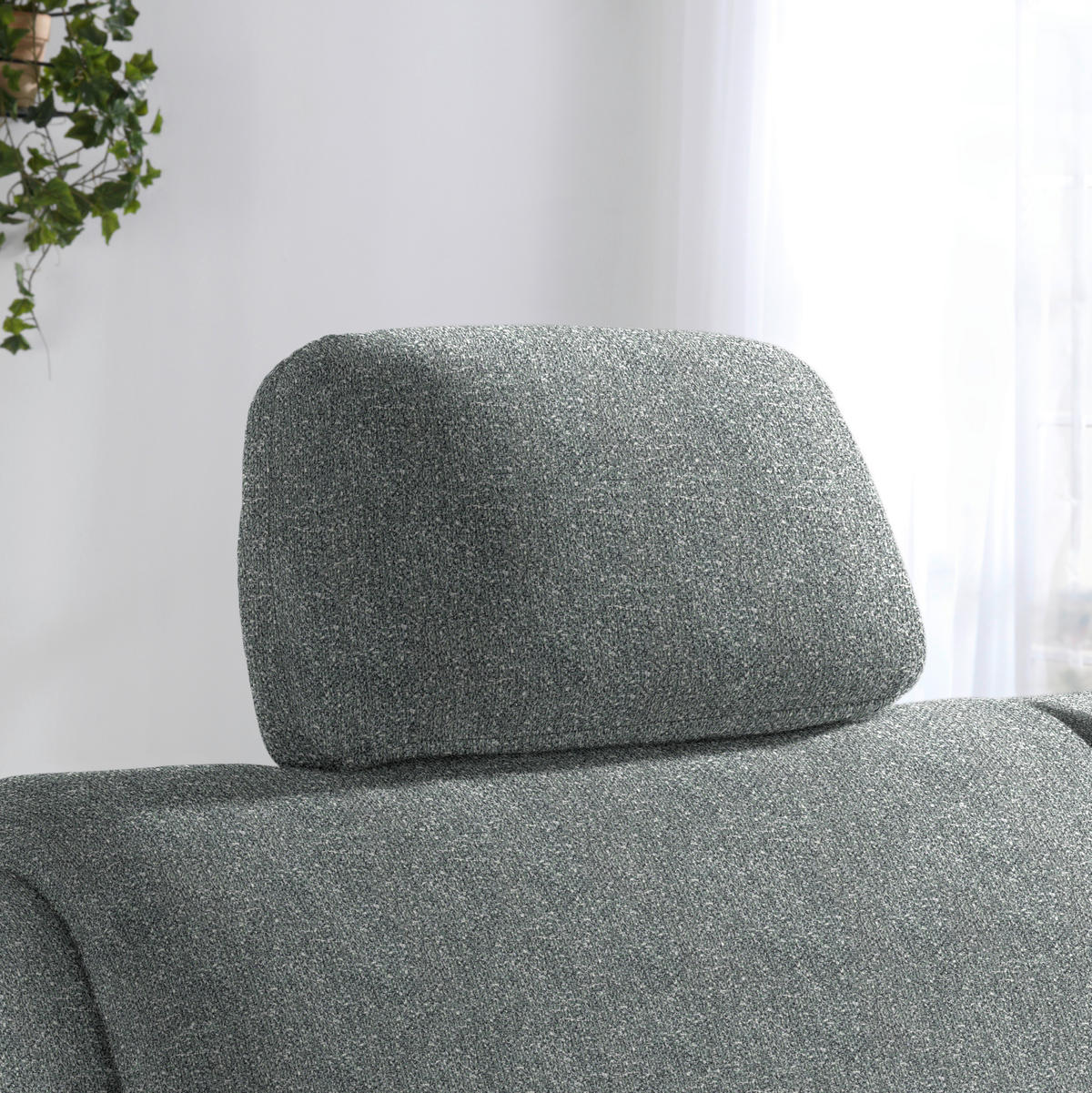 SCHLAFSOFA  in Mikrovelours Graugrün  - Alufarben/Graugrün, KONVENTIONELL, Kunststoff/Textil (176/88/91cm) - Sedda