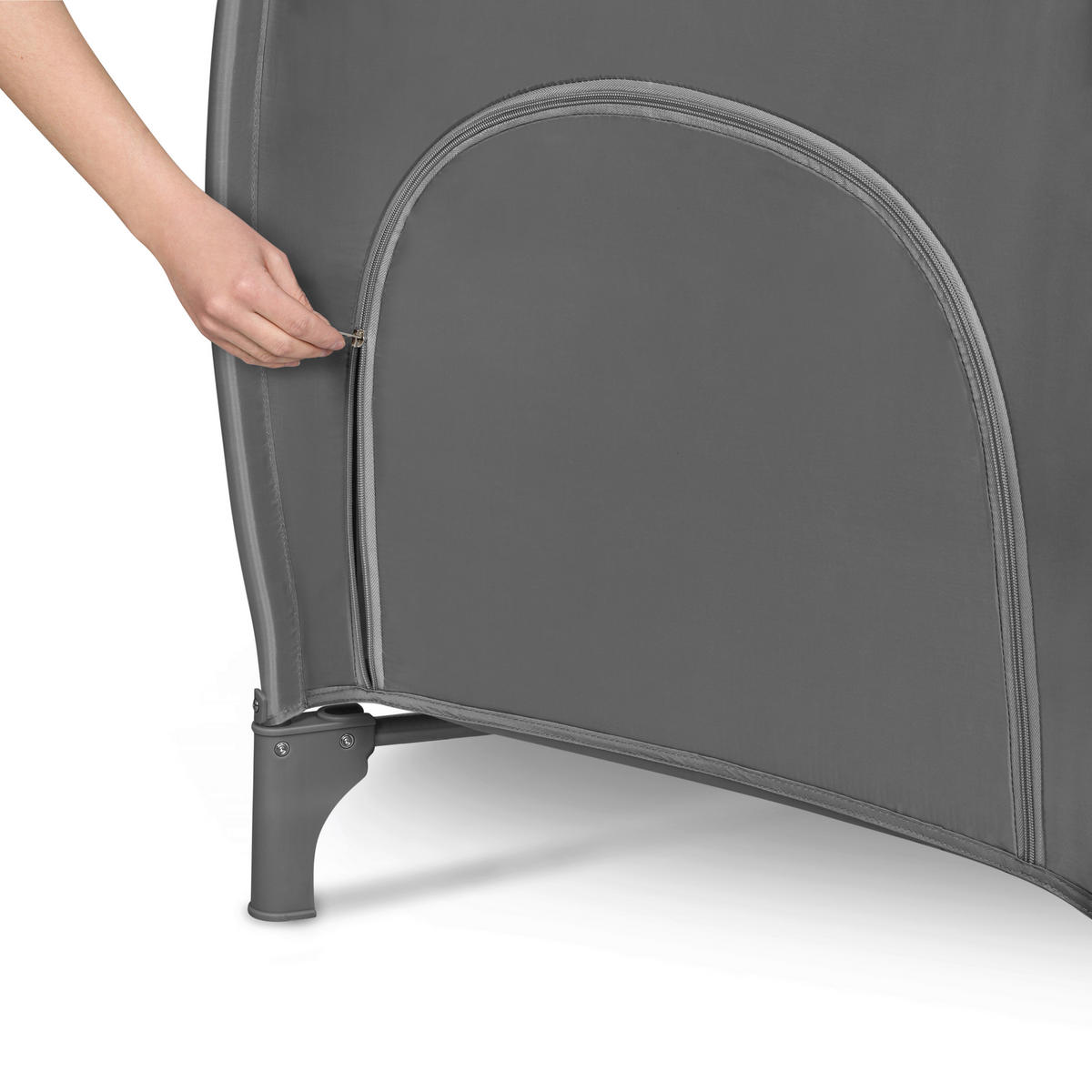 REISEBETT Stefi Plus Grau, Weiß  - Weiß/Grau, Basics, Kunststoff (125/65/76cm) - Lionelo