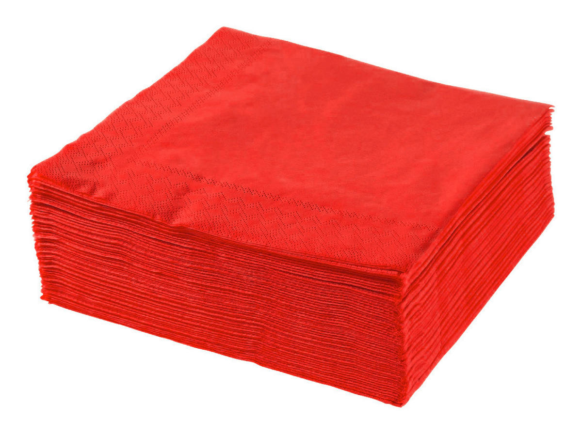 SERVETT  40/40 cm   - röd, Basics, papper (40/40cm) - Best Price