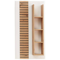 WANDBOARD Weiß, Eiche Artisan  - Weiß/Eiche Artisan, Design, Holzwerkstoff (55/106/17cm) - Stylife