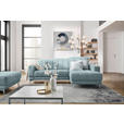 ECKSOFA  in Webstoff Pastellblau  260/187 cm  - Chromfarben/Pastellblau, Design, Textil/Metall (260/187cm) - Xora