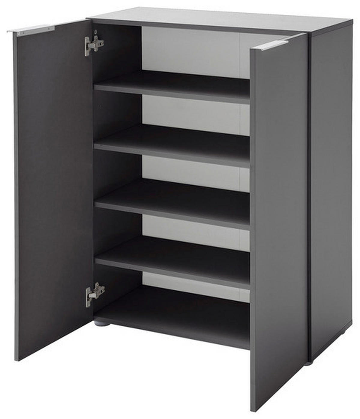 SCHUHSCHRANK  in 80/101/39 cm  - Edelstahlfarben/Anthrazit, Design, Holzwerkstoff/Kunststoff (80/101/39cm) - Carryhome