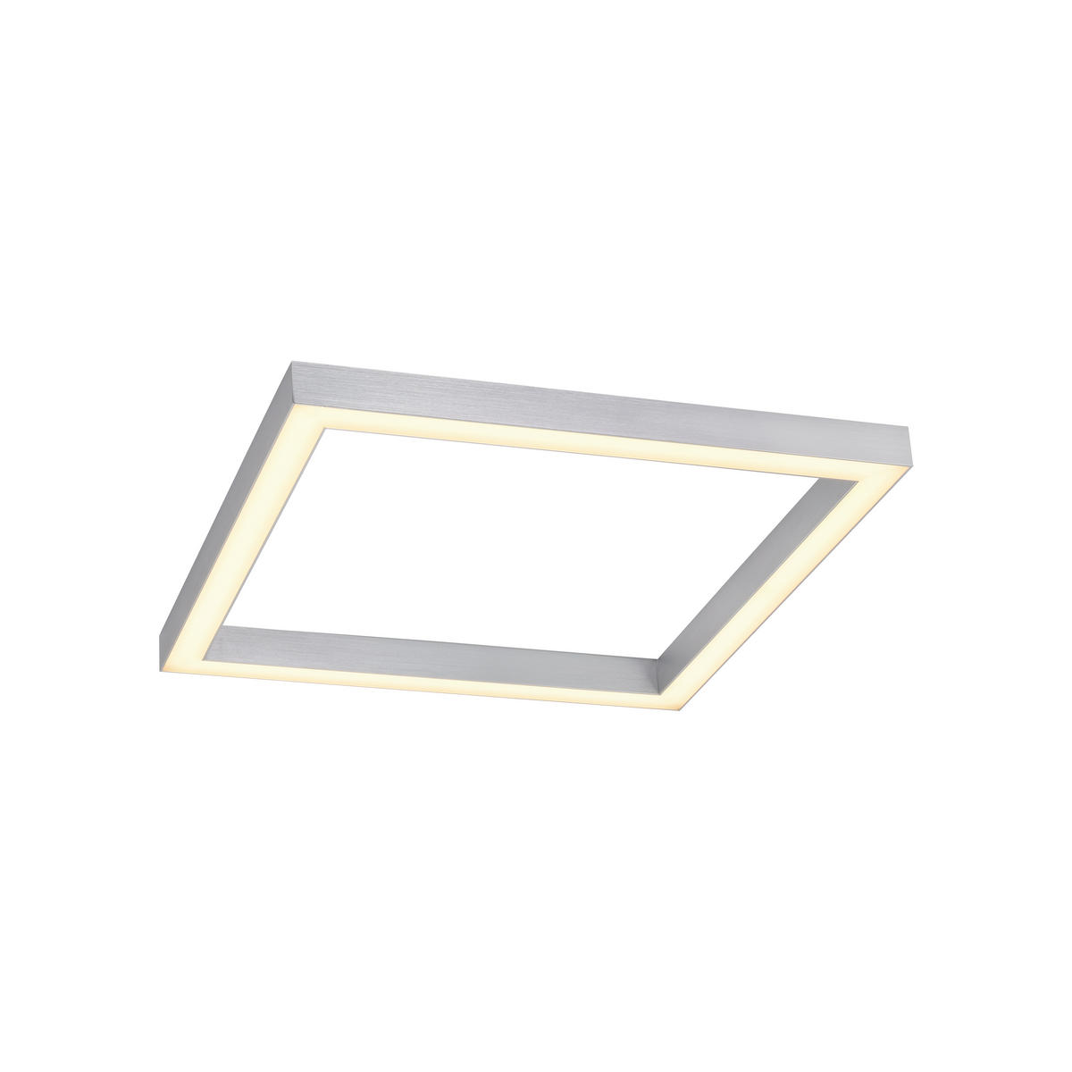 LED-DECKENLEUCHTE 55/55/3,9 cm   - Alufarben, Design, Kunststoff/Metall (55/55/3,9cm) - Neuhaus PURE