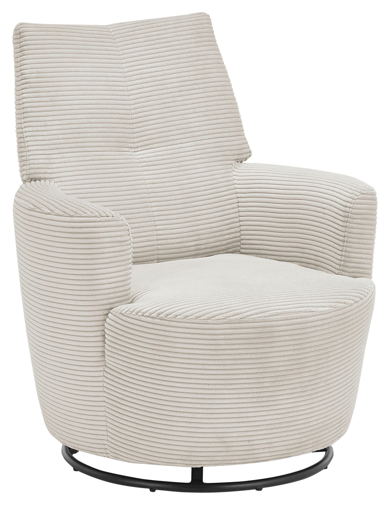 SESSEL Cord Creme    - Creme/Schwarz, Design, Textil/Metall (80/96/88cm) - SetOne by Musterring