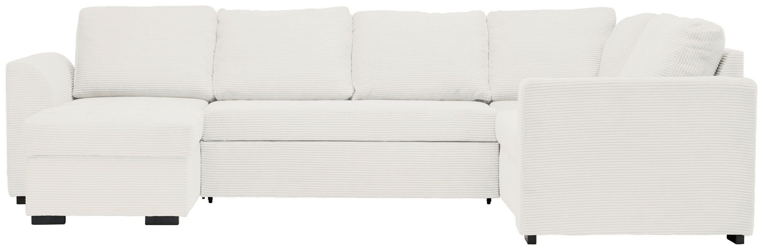 SOFFA i manchester, velour vit  - vit/svart, Design, textil/plast (160/311/205cm) - Livetastic