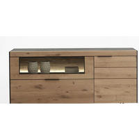 SIDEBOARD Anthrazit, Eichefarben  181/79/44 cm  - Eichefarben/Anthrazit, KONVENTIONELL, Holz/Metall (181/79/44cm) - Schöner Wohnen