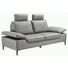 2,5-SITZER Kombination Echtleder/Lederlook Grau - Schwarz/Grau, LIFESTYLE, Leder/Metall (211/82/92cm) - Xora 2,5-SITZER Kombination Echtleder/Lederlook Grau - Schwarz/Grau, LIFESTYLE, Leder/Metall (211/82/92cm) - Xora
