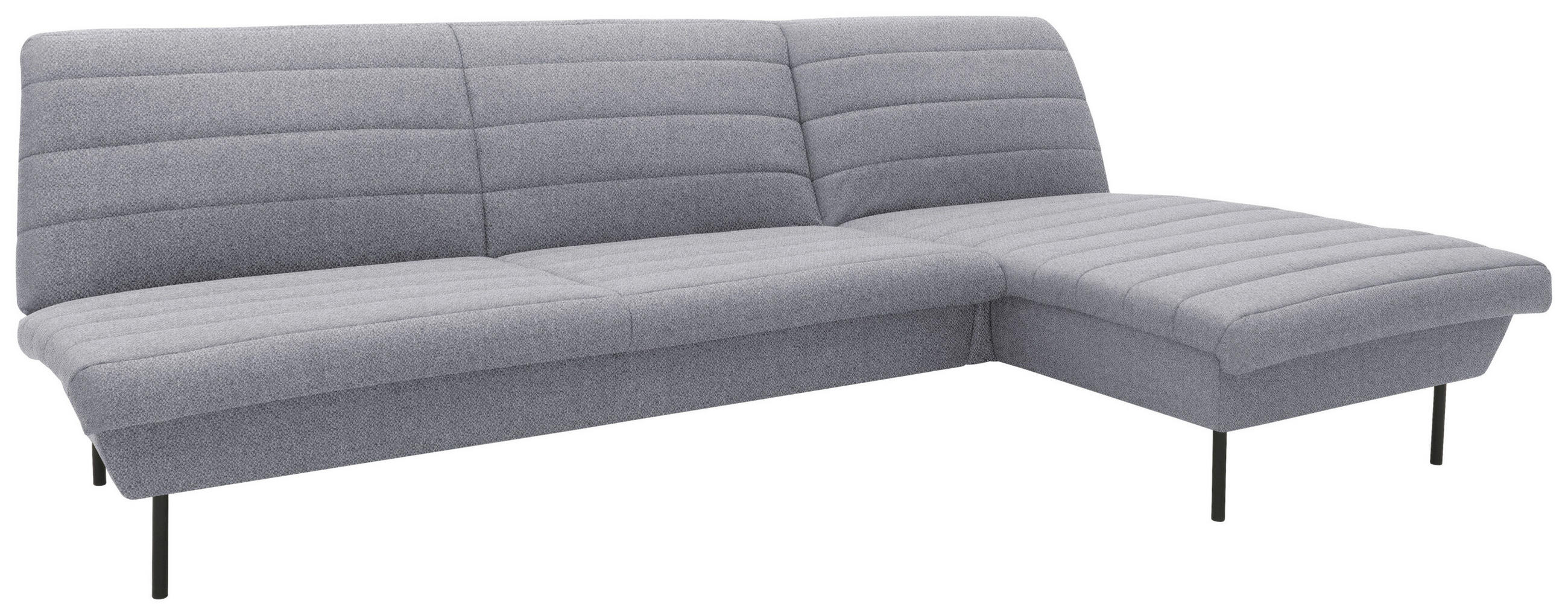 ECKSOFA Grau, Hellblau Webstoff  - Schwarz/Grau, Design, Textil/Metall (274/168cm) - LOOKS by W.Joop