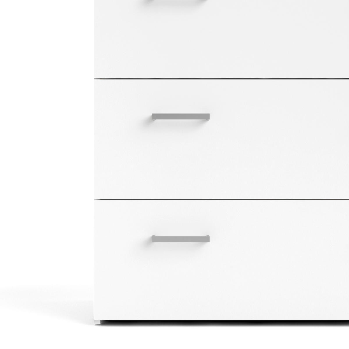 KOMODA, bílá, 74,1/69,9/36 cm - bílá/barvy stříbra, Design, kompozitní dřevo/plast (74,1/69,9/36cm) - Livetastic