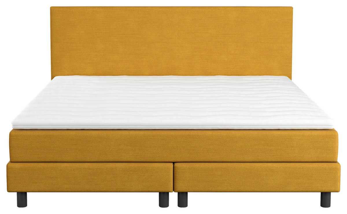 BOXBETT 140/200 cm  in Gelb  - Gelb/Schwarz, Modern, Holz/Holzwerkstoff (140/200cm) - MID.YOU