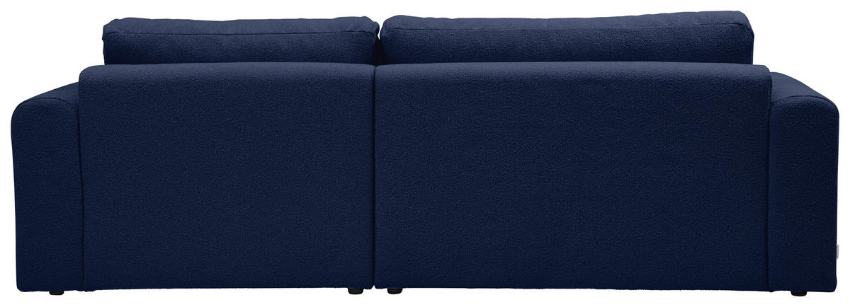ECKSOFA Dunkelblau Bouclé Rückenkissen, Rücken echt  - Schwarz/Dunkelblau, KONVENTIONELL, Kunststoff/Textil (257/170cm) - Tom Tailor