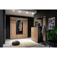 GARDEROBE 8-teilig  in 196/233/39 cm  - Eichefarben/Anthrazit, Design, Holzwerkstoff/Textil (196/233/39cm) - Moderano