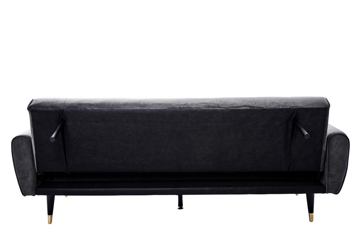 SCHLAFSOFA Samt Grau, Opal  - Goldfarben/Opal, MODERN, Holz/Textil (213/83/83cm) - Livetastic