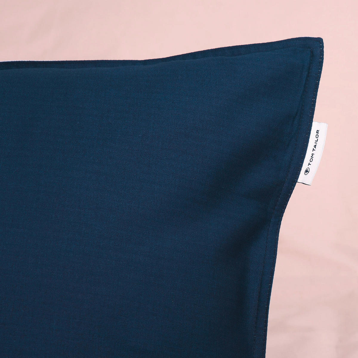 WENDEBETTWÄSCHE Satin 155/220 cm  - Dunkelblau, Basics, Textil (155/220cm) - Tom Tailor