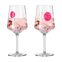 GLÄSERSET Sommersonett 2-teilig  - Pink/Transparent, Trend, Glas (9,3/22,5cm) - Ritzenhoff