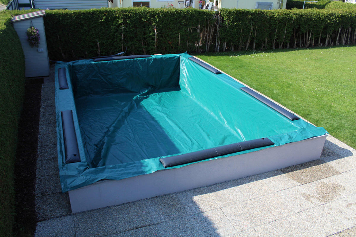 POOLABDECKPLANE 3,5/7 cm  - Grün, Basics, Kunststoff (3,5/7cm)