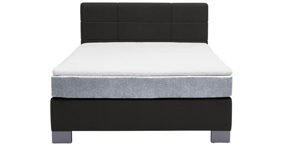 BOXSPRINGBETT 100/200 cm  in Schwarz  - Graphitfarben/Schwarz, Design, Holz/Textil (100/200cm) - Hom`in