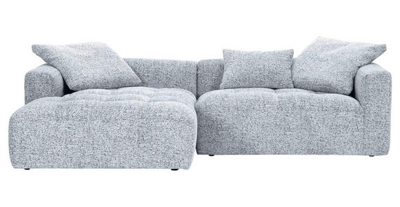 ECKSOFA Schwarz, Weiß  - Schwarz/Weiß, KONVENTIONELL, Kunststoff/Textil (170/276cm) - Carryhome